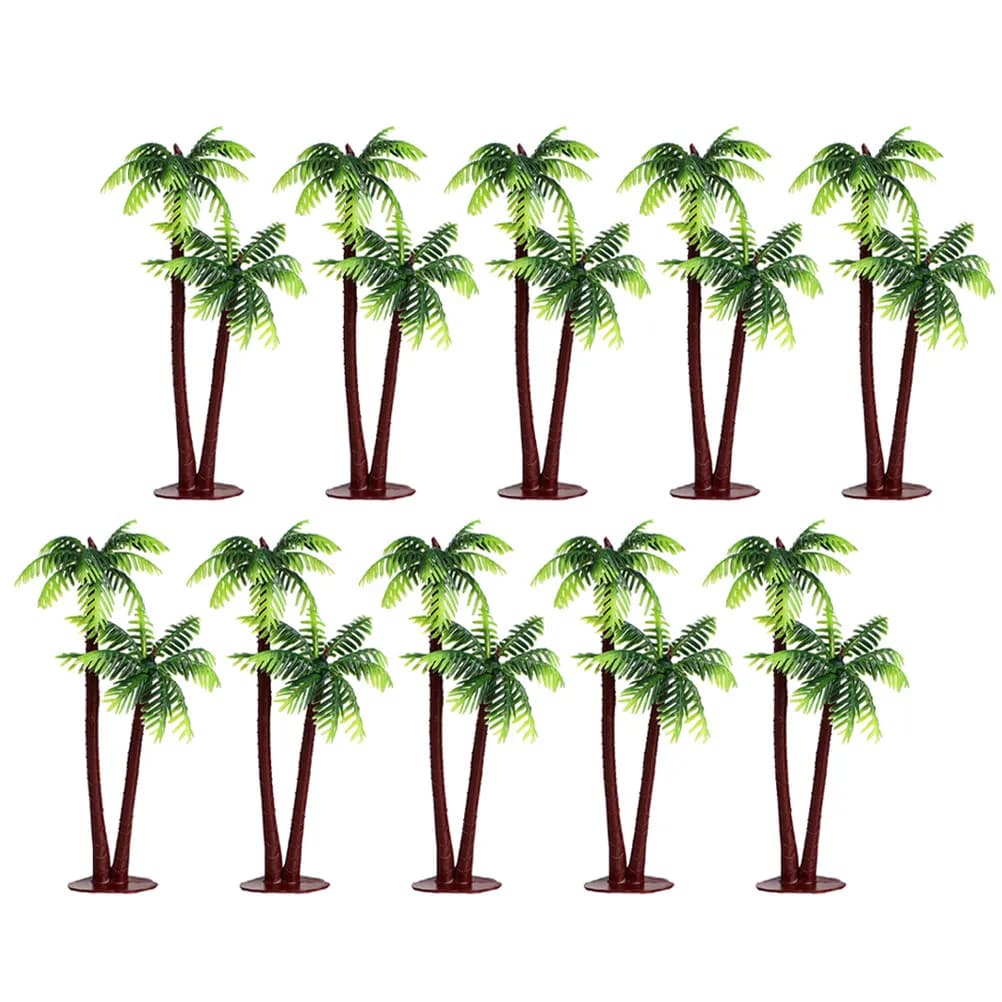 20 Pieces Mini Plastic Cock Trees, Aquarium Plants, Pisces Bath Decoration, Artificial Tree Models for Landscapes