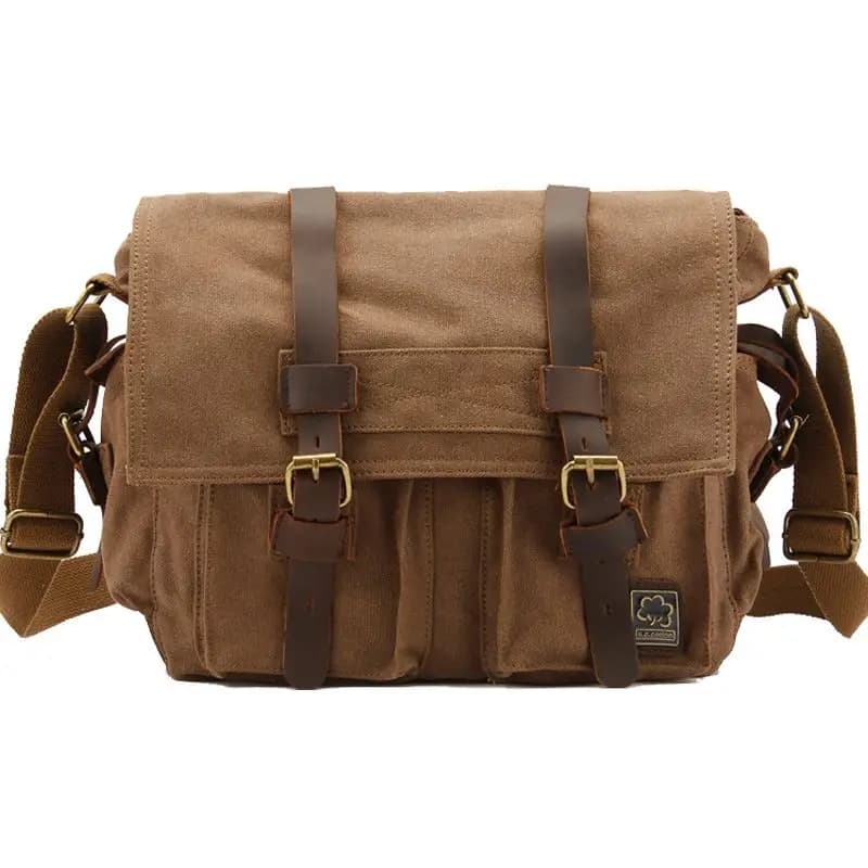 Borsa a tracolla da scuola per alpinismo, borsa a tracolla da alpinismo, in pelle di tela vintage casual da donna
