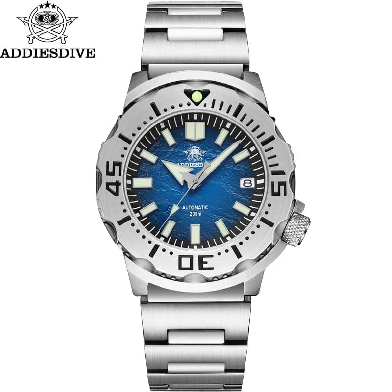 ADDIESDIVE Nuovo Vetro Zaffiro Meccanico Automatico Orologio Da Uomo Luminoso Impermeabile 200m Acciaio Dive Orologi VESTITO 42MM Orologi Da Polso
