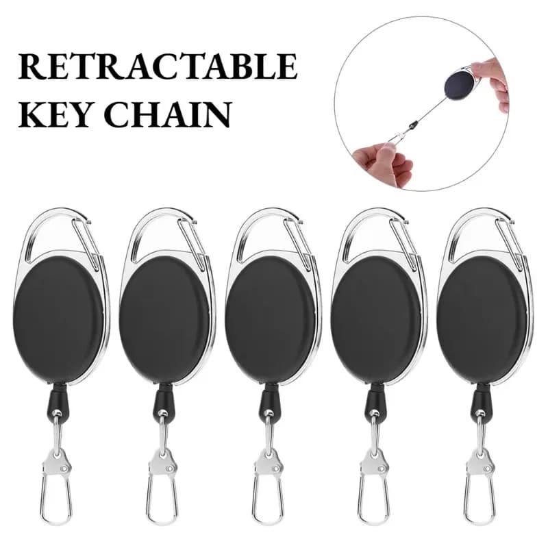 Rectractable Fishing Lover Keychain - Expandable Organizer for Fishing Equipment, Camping, Hiking, Accessories