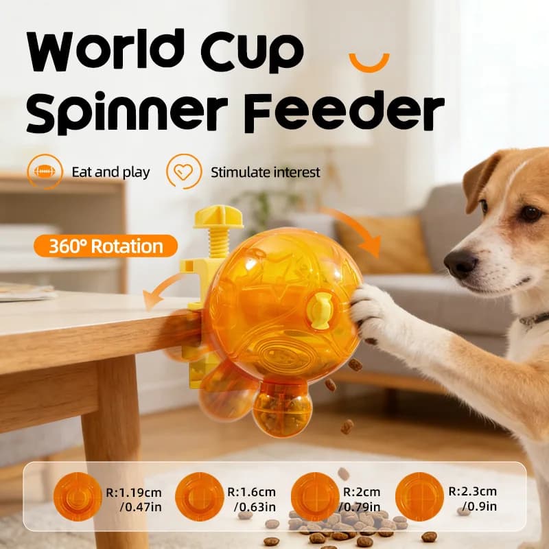 Football Spinner Pet Feeder 360° Rotatable Slow Food Dispenser Dogs Accessories Interactive Training Pet Supplies Accessories