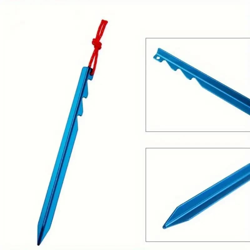 5Pcs/Lot 18cm Tent Pegs Stakes Nails Aluminium Alloy Tri Beam Adjustable 3 Latch Points for Camping Hiking Backpacking