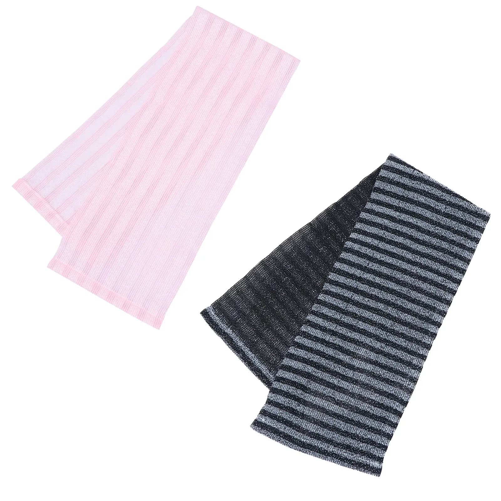 Set di 2 Spugne Esfolianti Premium per la Schiena, Asciugamano Ergonomico con Cinghia Lunga per Pulizia Profonda, per Schiena, Collo, Spalle, Ideale per Viaggi