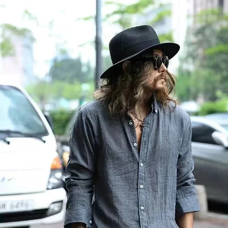 60cm Summer fedora Short Brim Straw Hat for Men And Women Big Size Big Head Trilby Sun Hat