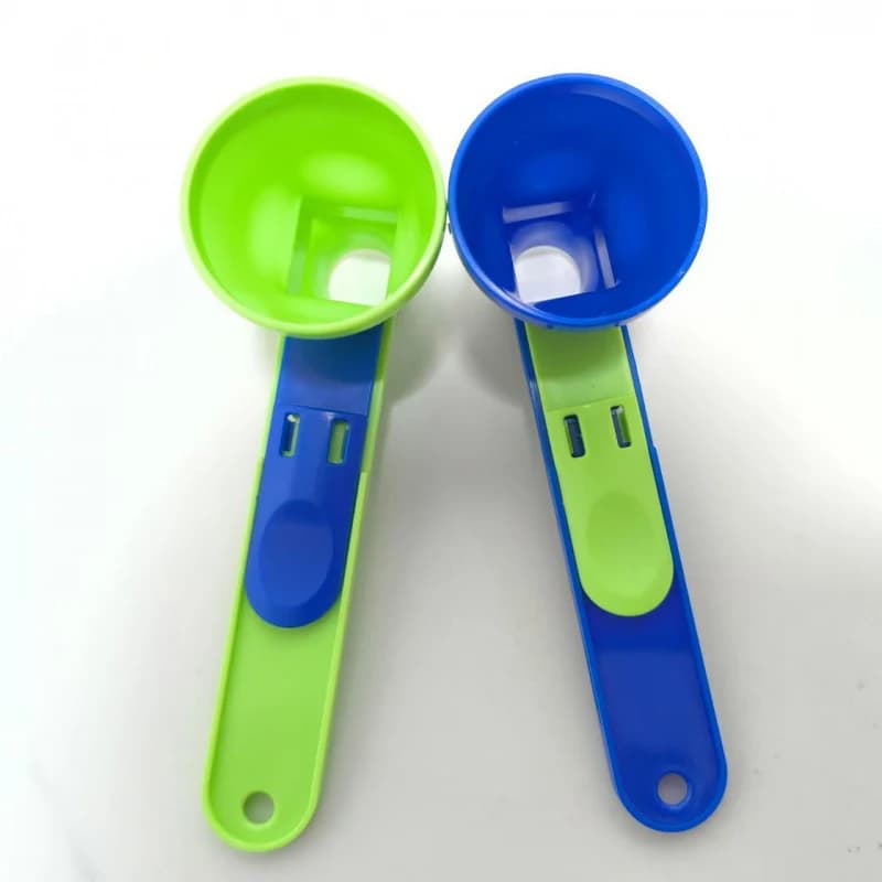Mess-Free Sliding Funnel Measuring Spoon Durable PP Protein Powder Scooper For Milk Nutrition Supplement Home Kitchen Tool