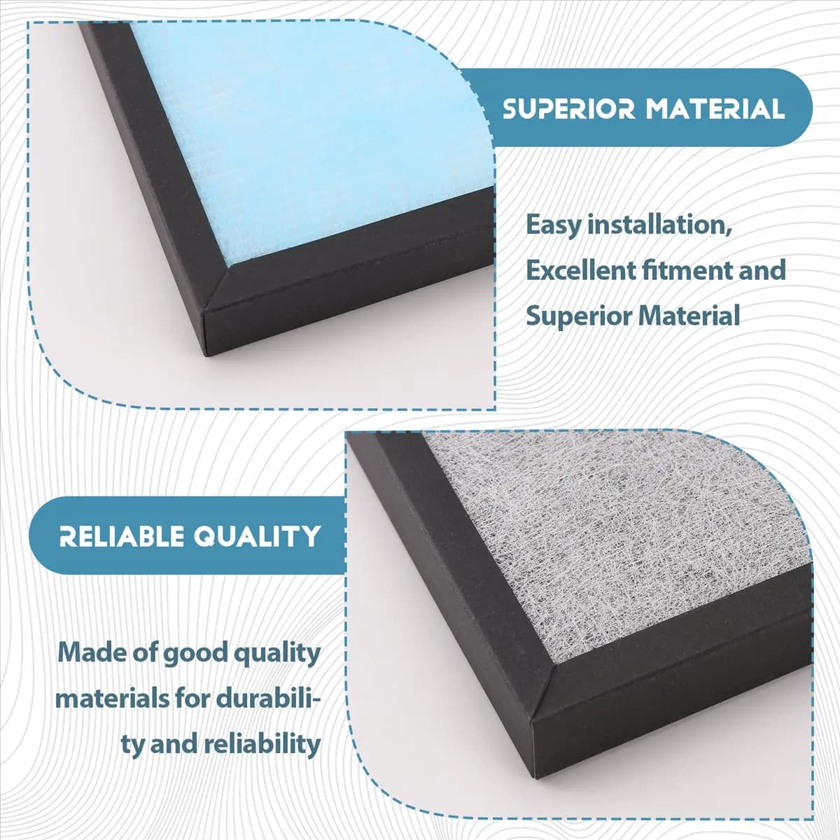 MALL 1 Pezzo Ricambio Filtro HEPA ABC-FKH15B per Purificatore d'Aria ABC-HP14/ABC-Airmate AC16/17/27 - Accessori