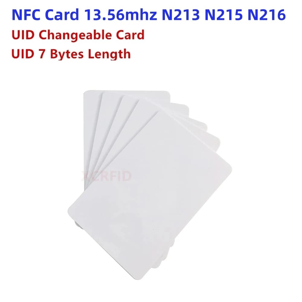 Scheda NFC scrivibile modificabile UID da 7 byte per Ntag213 Ntag215 Ntag216 13,56 MHz RFID carta di prossimità riscrivibile copia clone duplicato