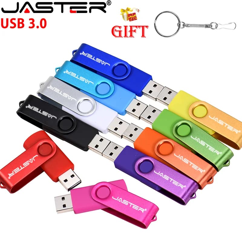 Chiavetta USB USB 3.0 Chiavetta USB ruotabile da 128 GB 64G Memory Stick regalo di nozze 32G 16G Pendrive a catena gratuita 8G Chiavetta USB argento