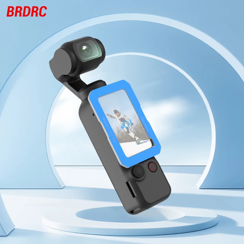 Pellicola Protettiva BRDRC per DJI OSMO Pocket 4 3, Accessori, Pellicola Temperata HD Antigraffio con Kit di Installazione Auto-Align