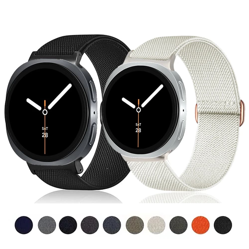 Cinturino elastico per Samsung Galaxy Watch 8 44mm 40mm 46mm Scrunchie Nylon Sport braccialetto da polso correa Galaxy Watch 8 Classic Band