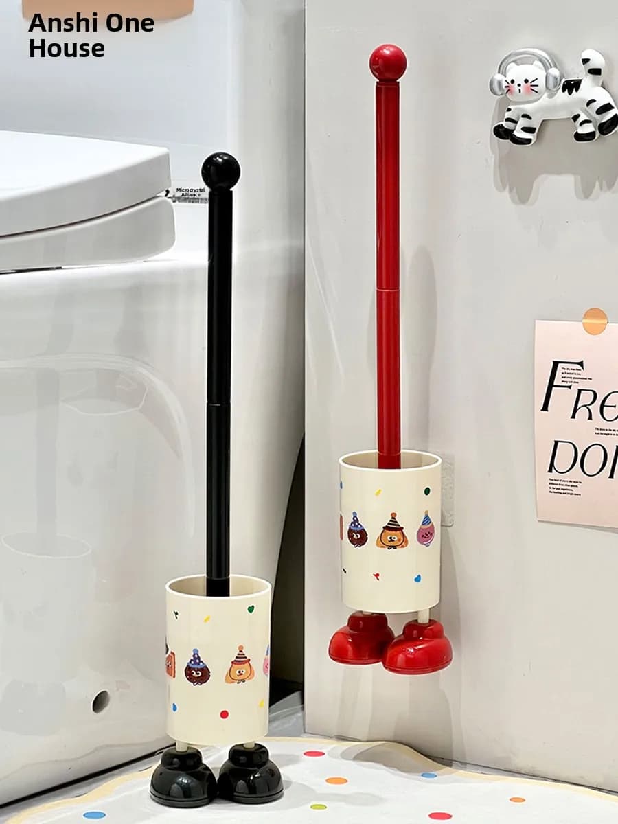 Spazzola per WC Anglepoise da Parete, Strumento per la Pulizia del Bagno Domestico, Senza Angoli Morti, Spazzola per WC in Plastica Resistente per Uso Domestico