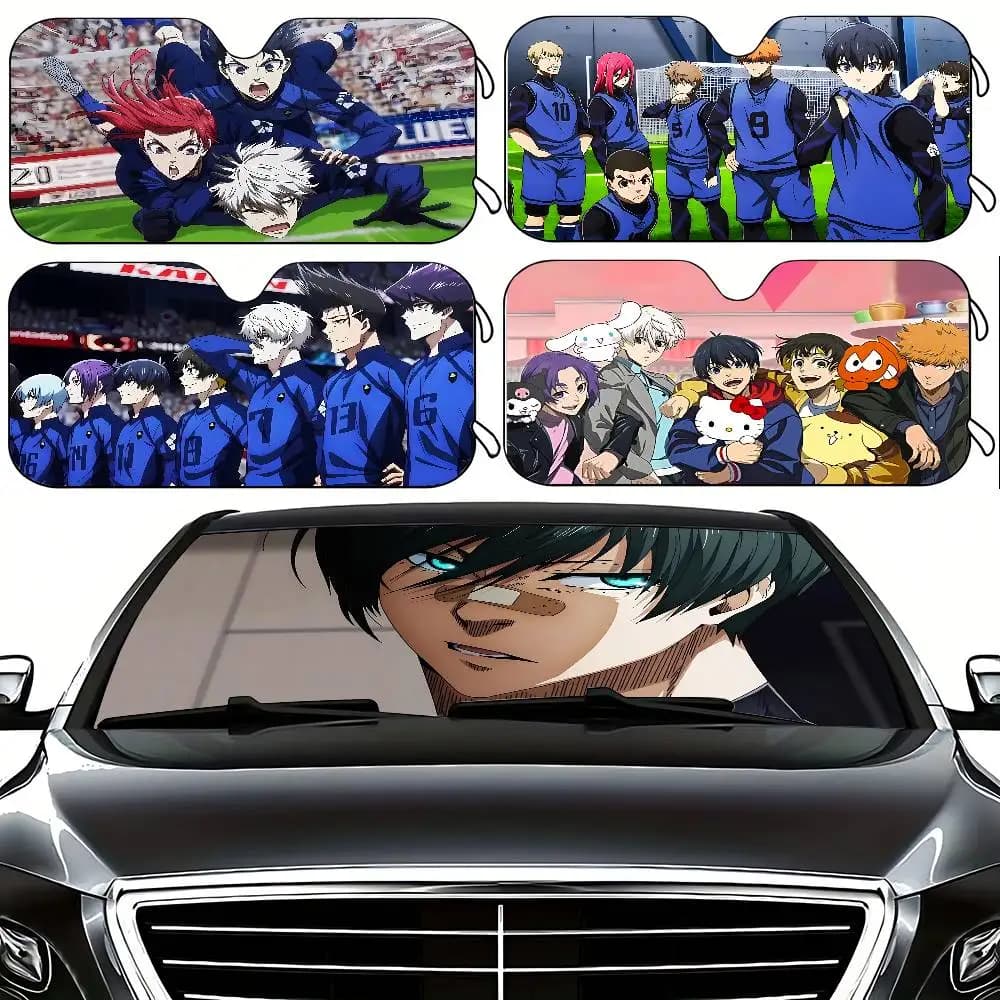 Anime B-blue L-lock-S Cool Stylish And Trendy Windshield Sunshade, Car Windshield Cover, Car Sunshade Curtain