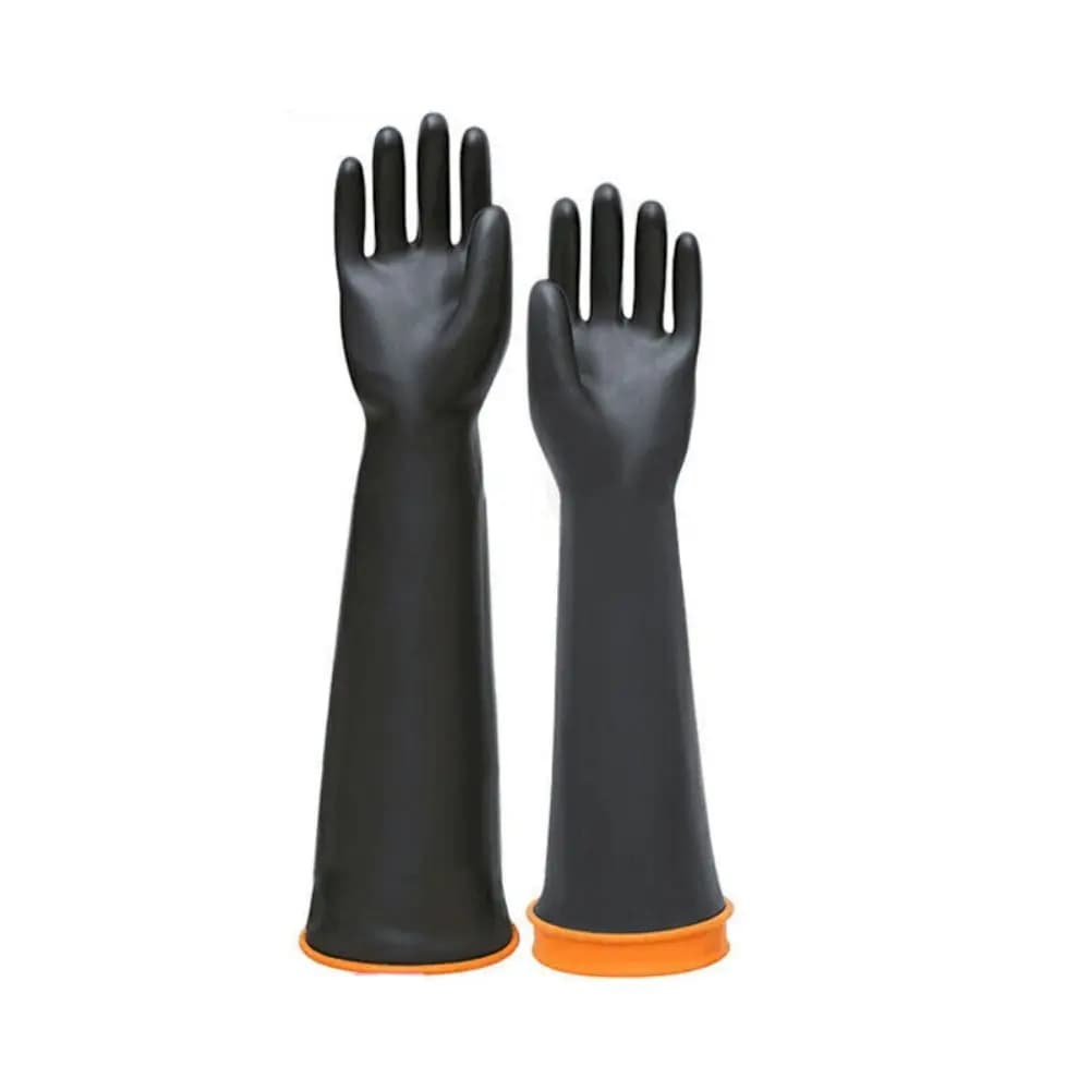 Guanti Resistenti ad Acidi e Alcali Forti, Guanti Industriali in Gomma Riutilizzabili Lunghi e Resistenti 17''22''