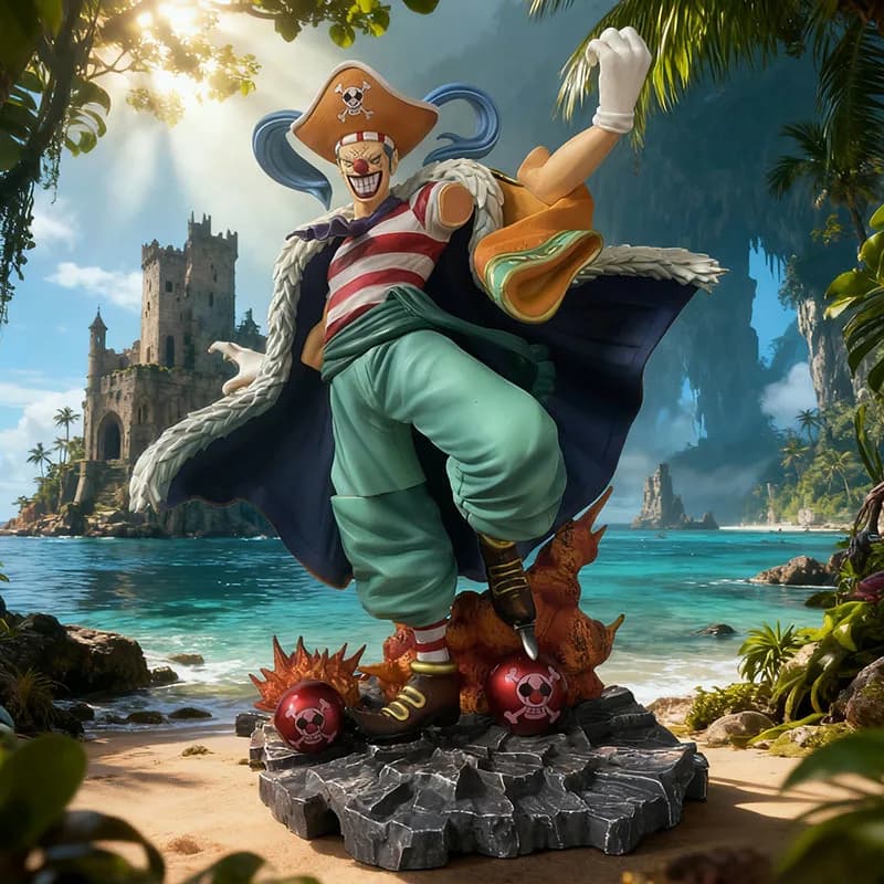 Buggy the Clown Modello One Piece Action Figure One Pieces Figurine 24cm Anime Periferico Figuras Ornamenti Giocattoli GK Statua Regalo