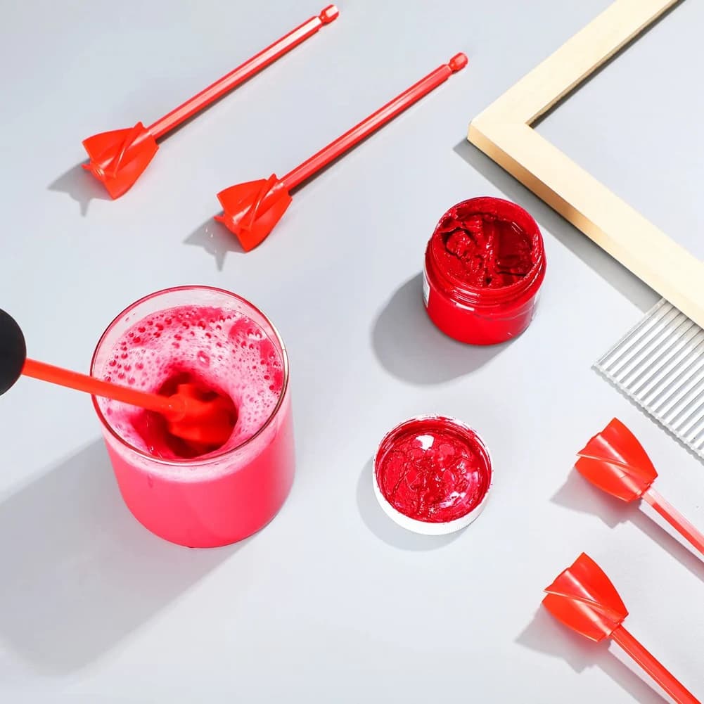 ABRE-12 Pieces Epoxy Mixer Attachment For Drill Helix Paint Mixer Reusable Resin Mixer Paint Stirrers Drill Attachment
