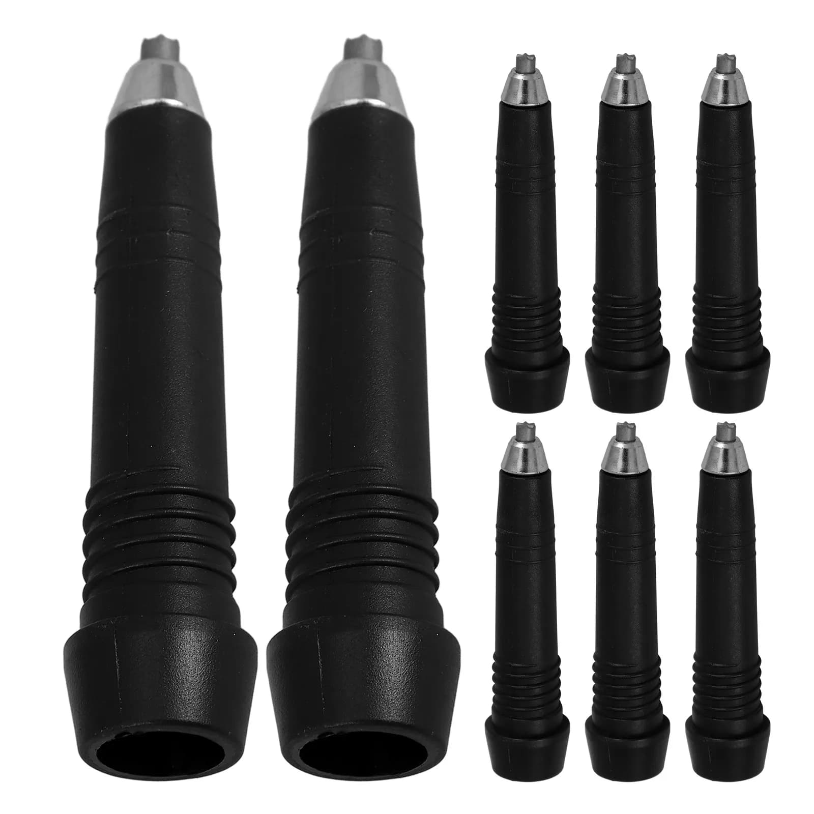 8Pcs Trekking Pole Replacement Tips Tungsten Steel Metal Walking Stick Tips for Mountain Hiking Trail Stability Grip Durability