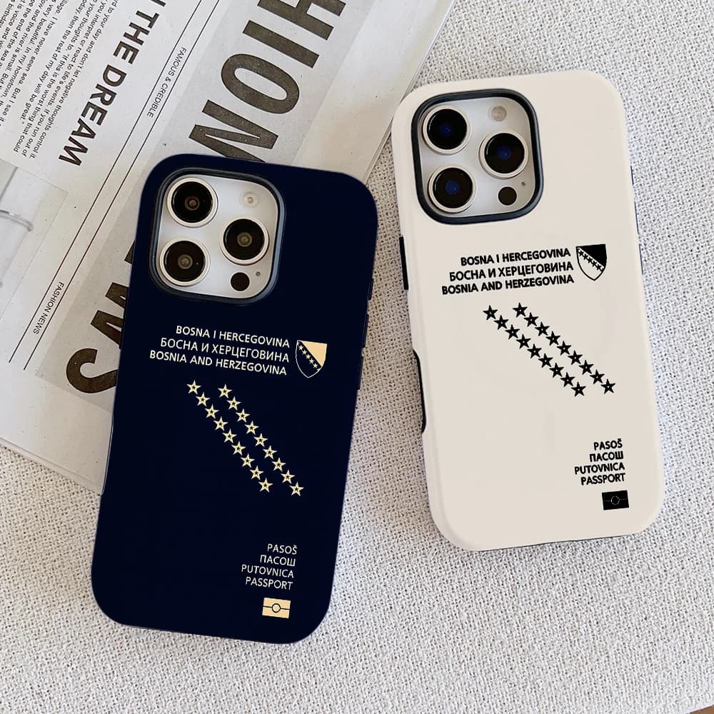 Custodia per passaporto Bosnia ed Erzegovina per Samsung Galaxy S20 S23 S24 S25 FE Plus Ultra 4G 5G Cover posteriore di lusso a doppio strato
