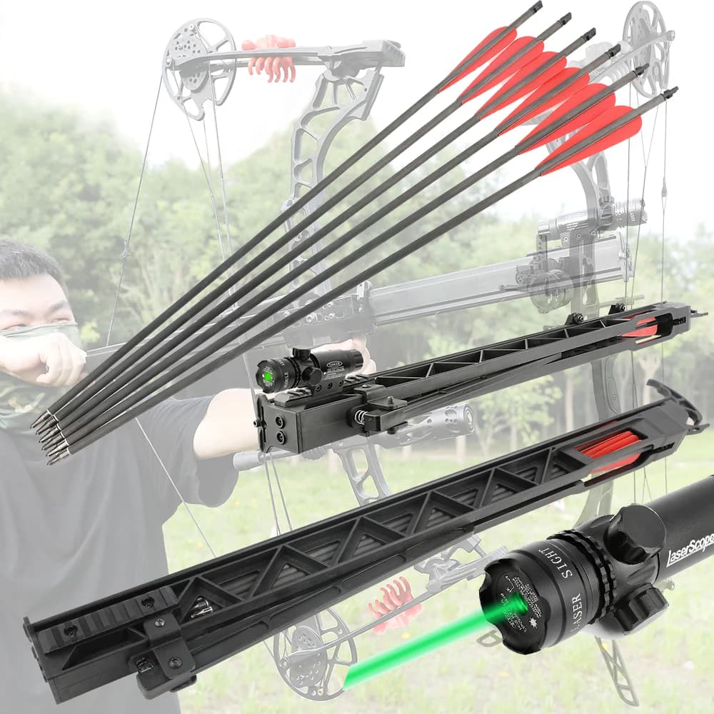 Freccia Lanciatore di volo Dispositivo di avvistamento laser Mano destra Arco composto Caccia Bersaglio Tiro con l'arco Bersaglio Tiro con l'arco Aiuto per frecce in carbonio puro