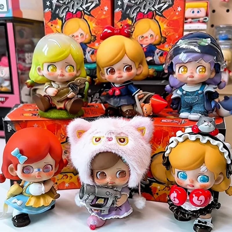 Kokosa Blind Box Action Figure Serie Riot Loli, Ornamento da Scrivania, Giocattolo da Collezione, Decorazione da Tavolo, Regalo Autentico