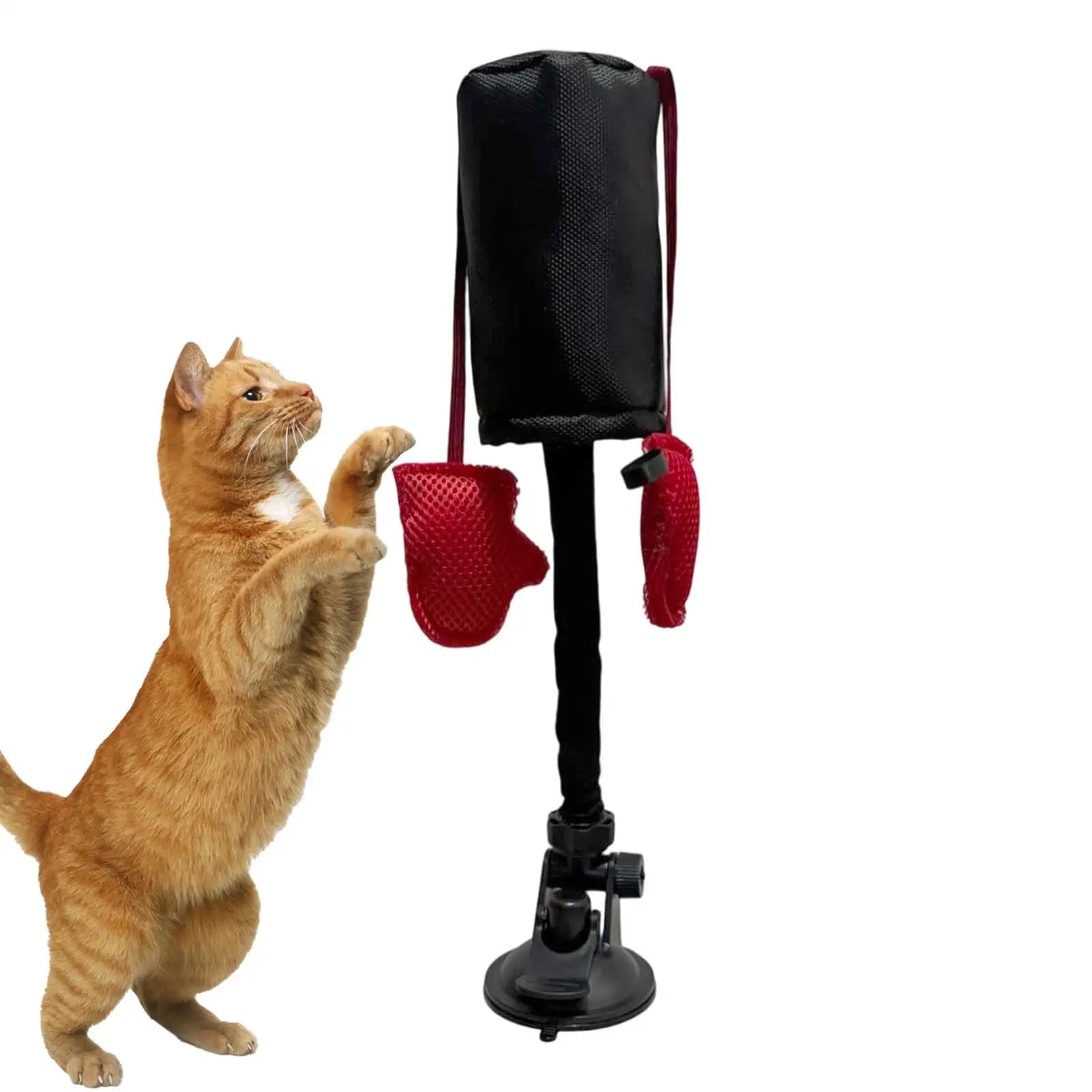 Cartoon Cat Boxing Toy Cartoon Cat Boxing Toy for Cats for Indoor Kittens for Adult Cats with Boxing Gloves Supplies for Pets