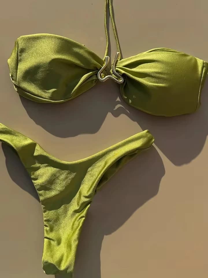 Vzvn Hollow Out Beachwear Bathing Suit Biquini Sexy 3pieces Bikini Women Swimsuit Female Swimwear Brazilian Bikinis Set