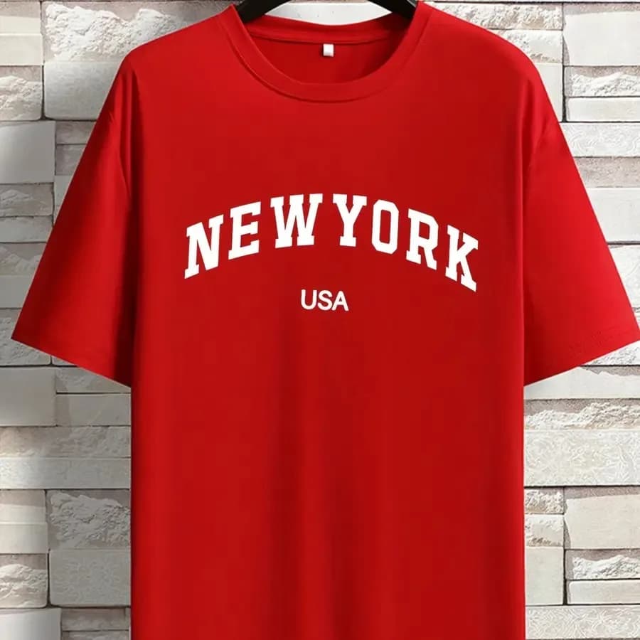 T-shirt Oversize a Maniche Corte da Uomo e Ragazzo - Maglietta Casual Girocollo Estiva Adatta per Primavera Estate Autunno - Amer