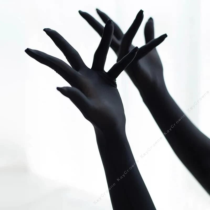 A Pair of High Quality Sexy Stockings Gloves Transparent Ultra-thin Seamless Anti-hook Silk Long Sun Protection Silk Elegant