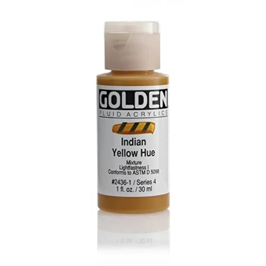 Fluid Acrylic Paint 1 Ounce-Historical Indian Yellow Hue