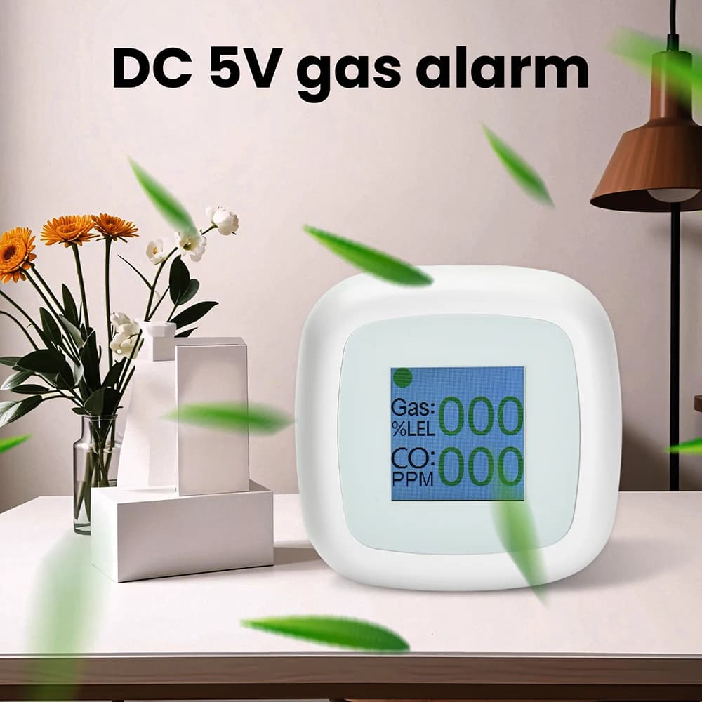 Rilevatore portatile di monossido di carbonio Tester ricaricabile per perdite di gas Adatto per l'uso in case, garage, uffici e posizioni simili