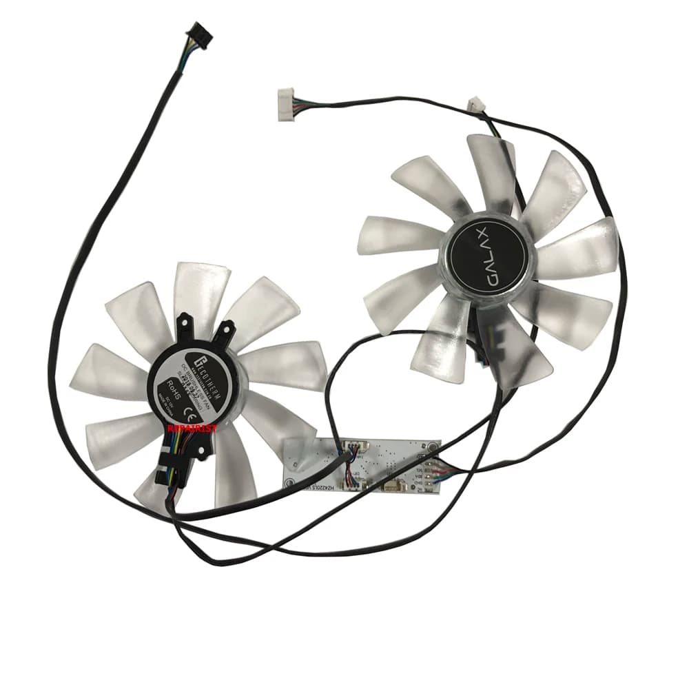 2Pcs/Set,GPU Video Cards Fan,For KFA2 RTX 2070 2080 Super EX (1-Click OC),Graphics VGA Cooling,Replace FY10015M12LPA