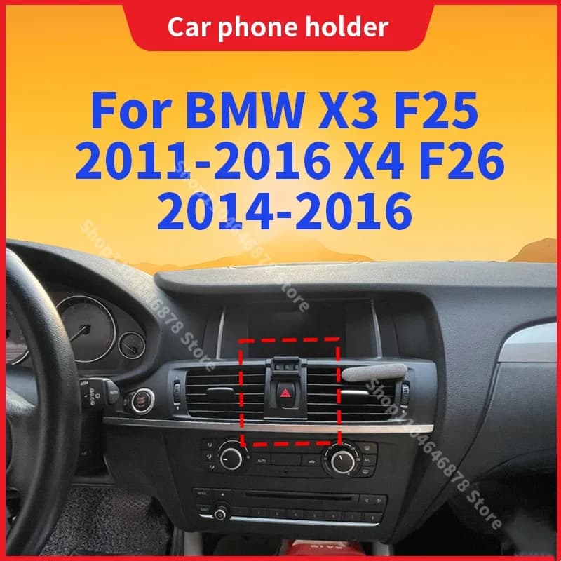 Supporto per telefono per auto per BMW X3 F25 2011-2016 X4 F26 2014-2016 Ricarica wireless Accessori auto Supporto per telefono cellulare Supporti per auto
