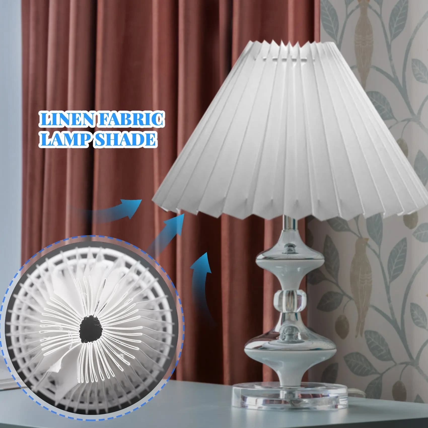 A67P-Pleats Lampshade Table Lamp Standing Lamps Japanese Style Pleated Lampshade Creative Desk Lamp Shade Bedroom Lamps