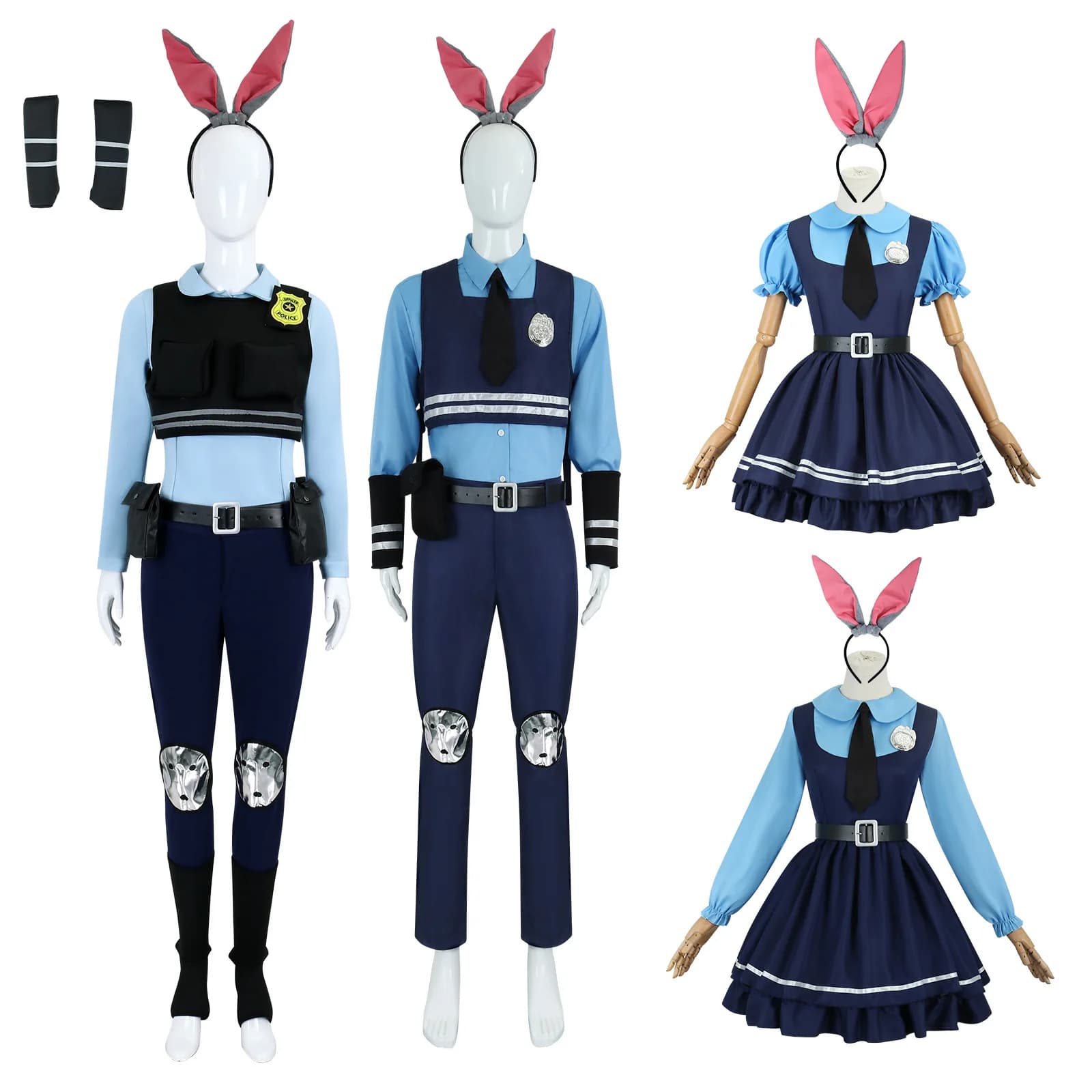 Zootopia Judy Rabbit Cosplay Costume Anime Figure Nick Fox Woody Cartoon Cosplay Rabbit Judy Police Officer Halloween Clothes