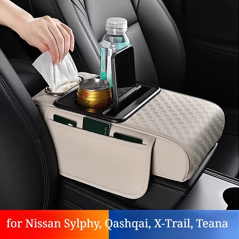 Adatto per Nissan Sylphy, Qashqai, X-Trail, Teana, Cuscinetto Rialzato per Bracciolo e Porta Fazzoletti, Accessorio Auto