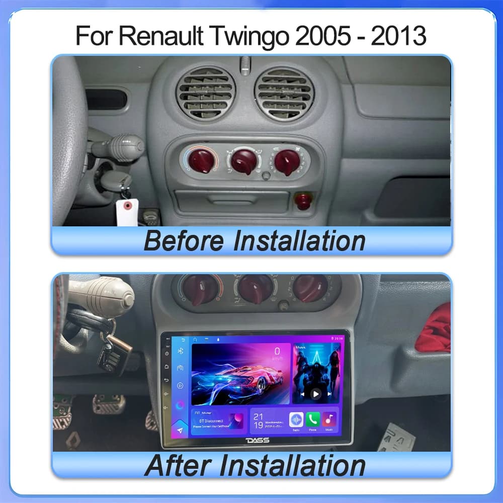 Car Radio Android 16 For Renault Twingo 2005 2006 2007 - 2013 Gps navigation Multimedia Video Player Carplay Touch Screen RDS