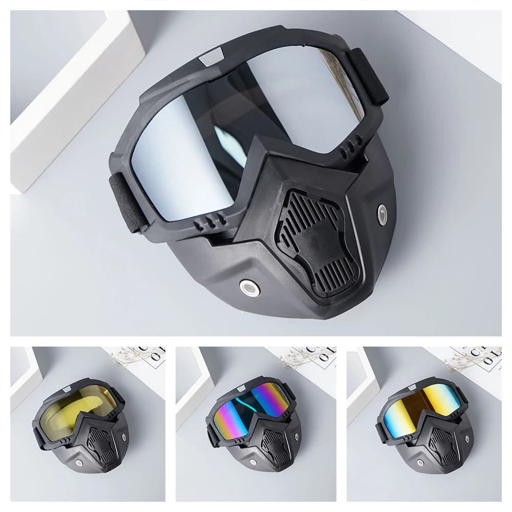 Attrezzatura da sci invernale Maschera di protezione antivento Maschera da sci Occhiali di sicurezza Maschera da motoslitta Sport di montagna Maschera antiriflesso Ciclismo