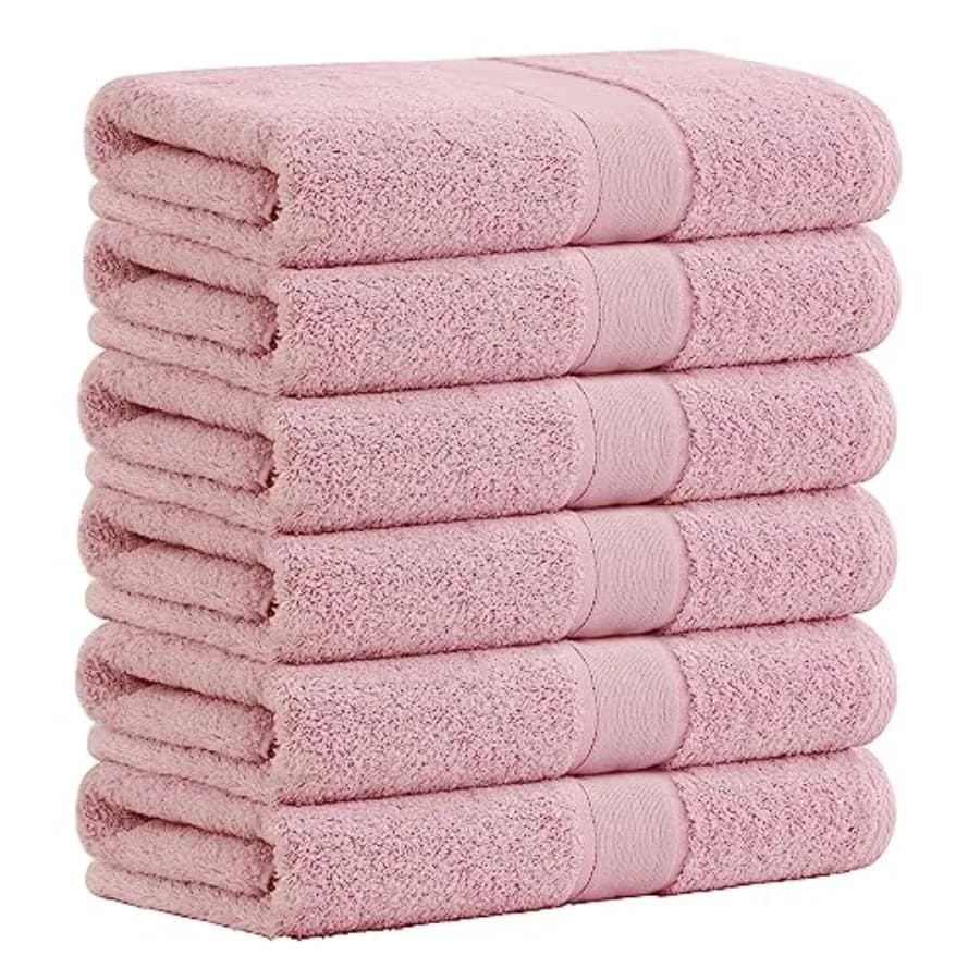 Set di 6 Asciugamani da Bagno - Asciugamani Naturali Ultra Assorbenti per Bagno, Viaggio, Palestra, Doccia e Spa