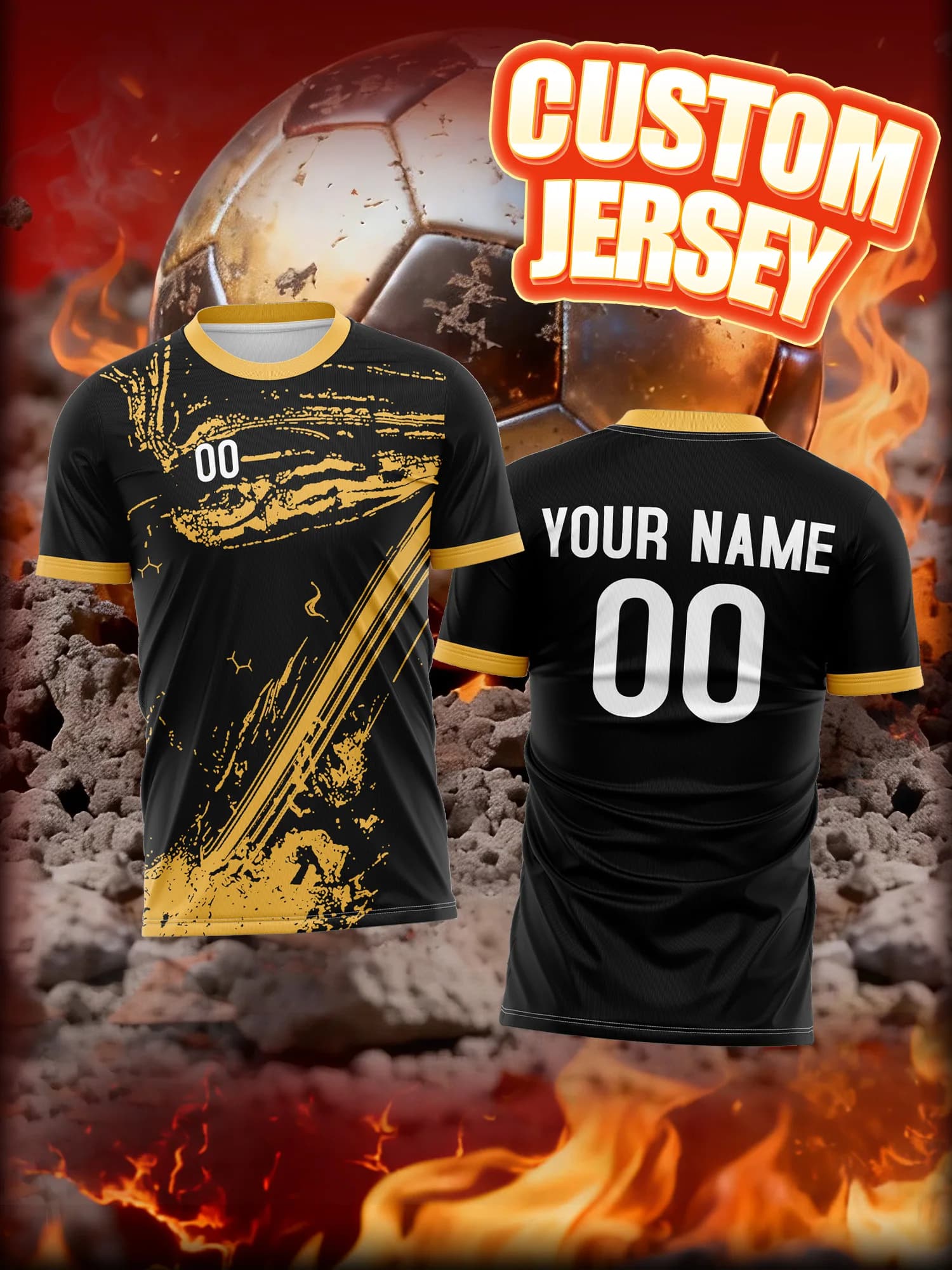 Maglia da Calcio Personalizzata con Immagine, Numero e Nome, Tessuto Resistente e Durevole, Maglietta da Calcio Anti-Usura