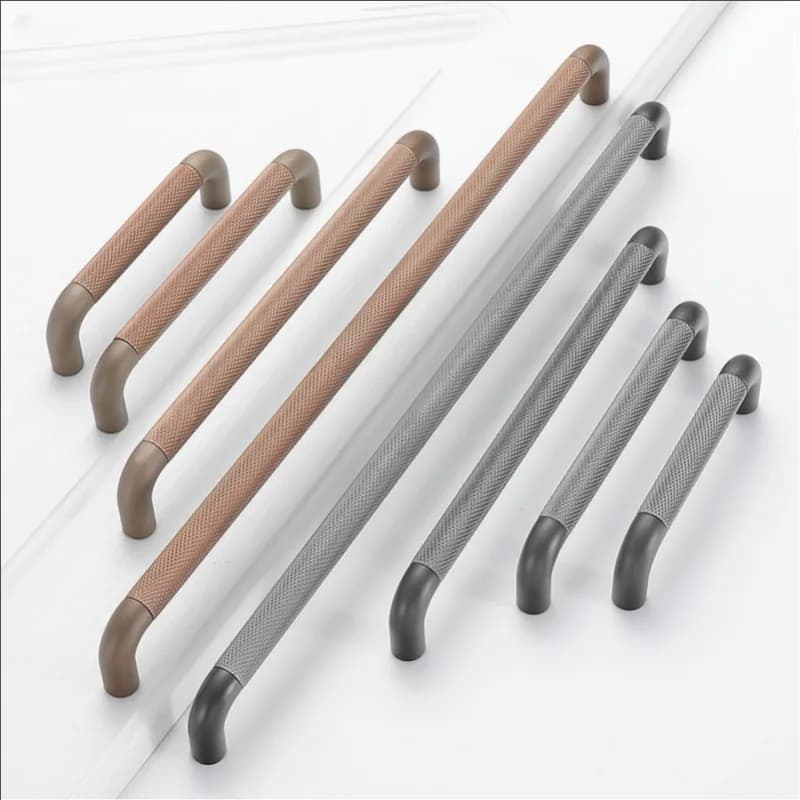 Armadietto nordico moderno e minimalista, maniglie per porte per cassetti/armadio elettrolitico in lega di zinco, ferramenta da cucina di lusso/maniglie durevoli