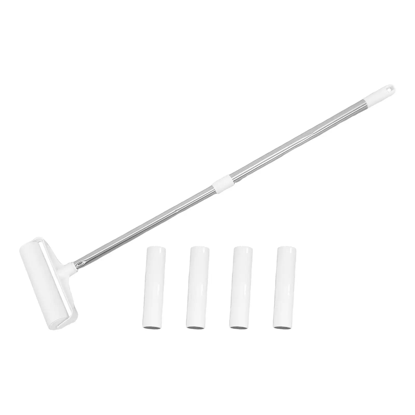 1Set Portable Lint Roller for Floor 35Inch Long Handle Reusable Sticky Pet Hair Remover Carpet Furniture Clothes Cleaning Tool