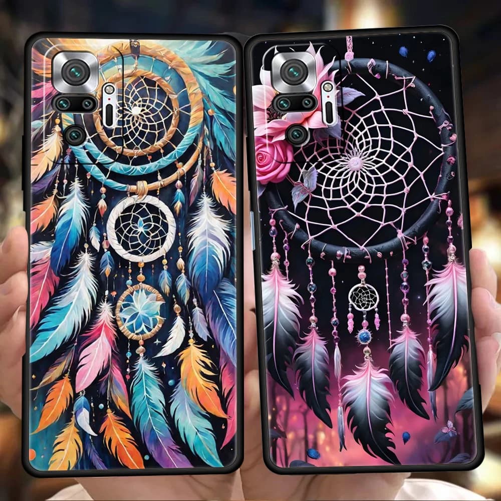 Phone Case Cover for Redmi 14C/13C/12C/10C/9A/8A/9/8/Note/14/13/12/10/11/Pro/5G/4G Soft TPU Shell Fundas Mandala Dreamcatcher