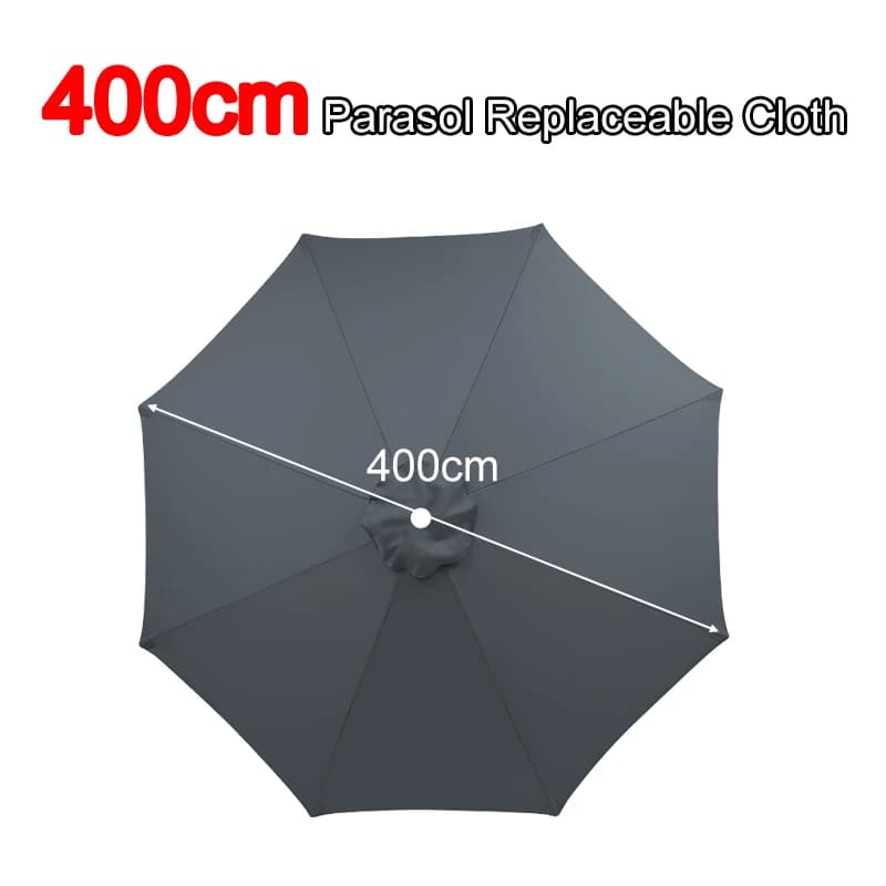 4m Umbrella Replaceable Cloth for 8 Ribs Outdoor Sunshade Cloth Garden Patio Banana Parasol Top Cloth Without Holder