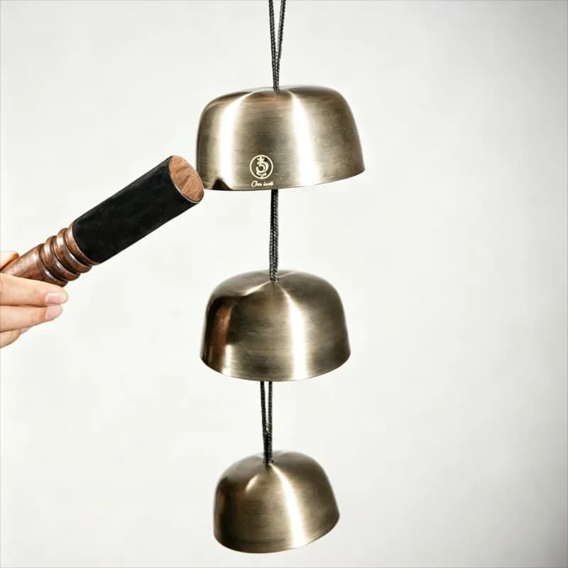 Sling Bells Handheld Singing Bowl Relax Meditation Sound Bowl Yoga Sound Healing Handbell Bowls Musical Instrument Chimes