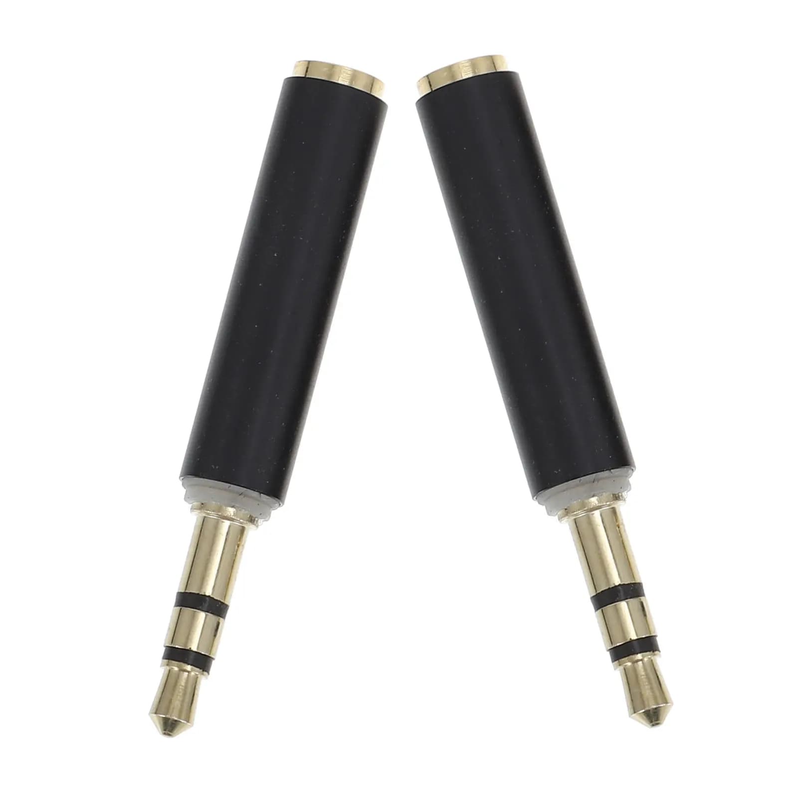 Adattatore convertitore audio da 3,5 mm femmina a maschio in rame premium da 2 pezzi per microfono, cuffie, registrazione stereo/mono, gaming, fotocamera, PC
