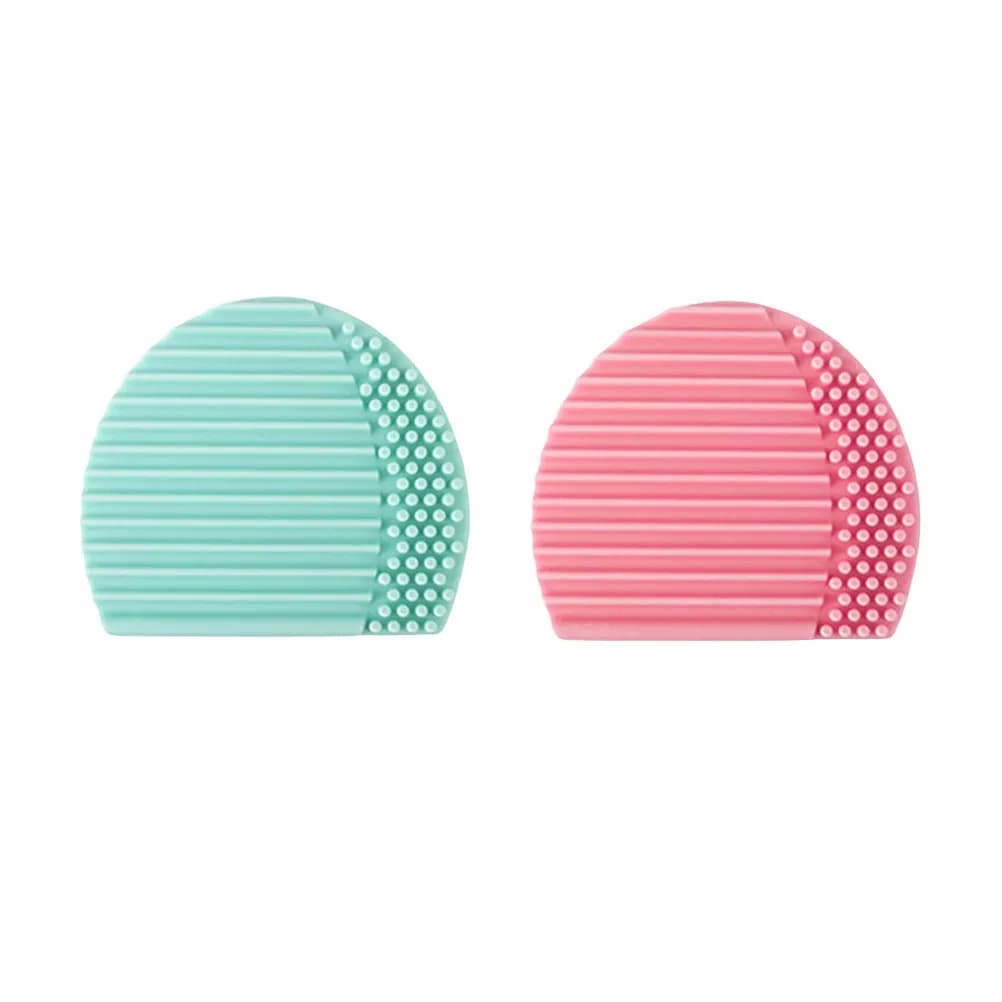 2 Pezzi Spugna per la Pulizia dei Pennelli da Trucco a Forma di Uovo in Silicone, Colori Vivaci, Delicata, Non Graffia, Portatile, Ideale per Viaggi, Adatta per Alimenti