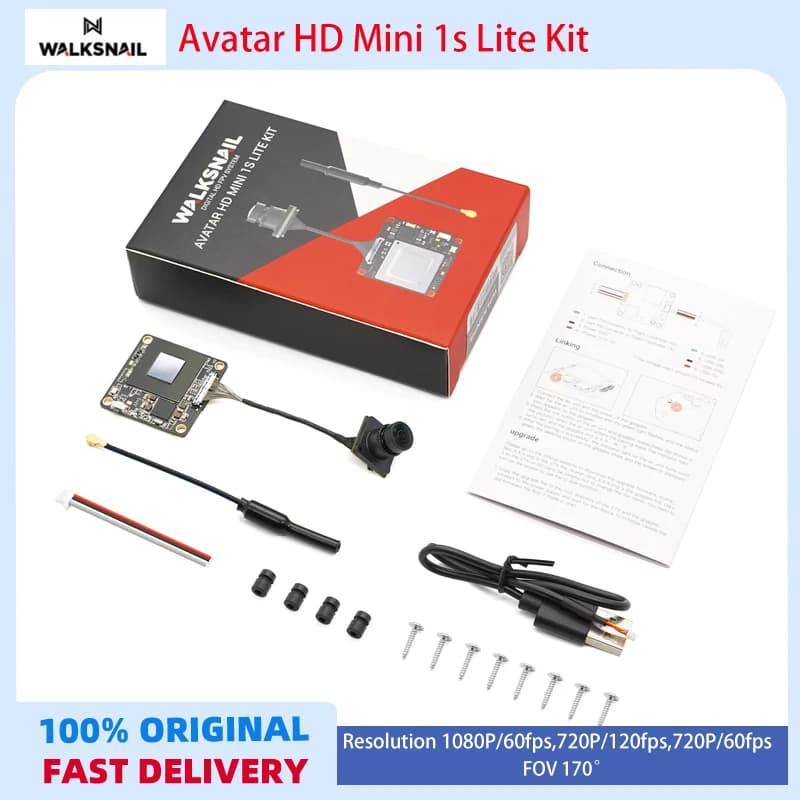 Walksnail Avatar HD Mini 1s Lite Kit 14X14mm Avatar Lite Camera for FPV Freestyle Tinywhoop Cinewhoop Drones DIY Parts