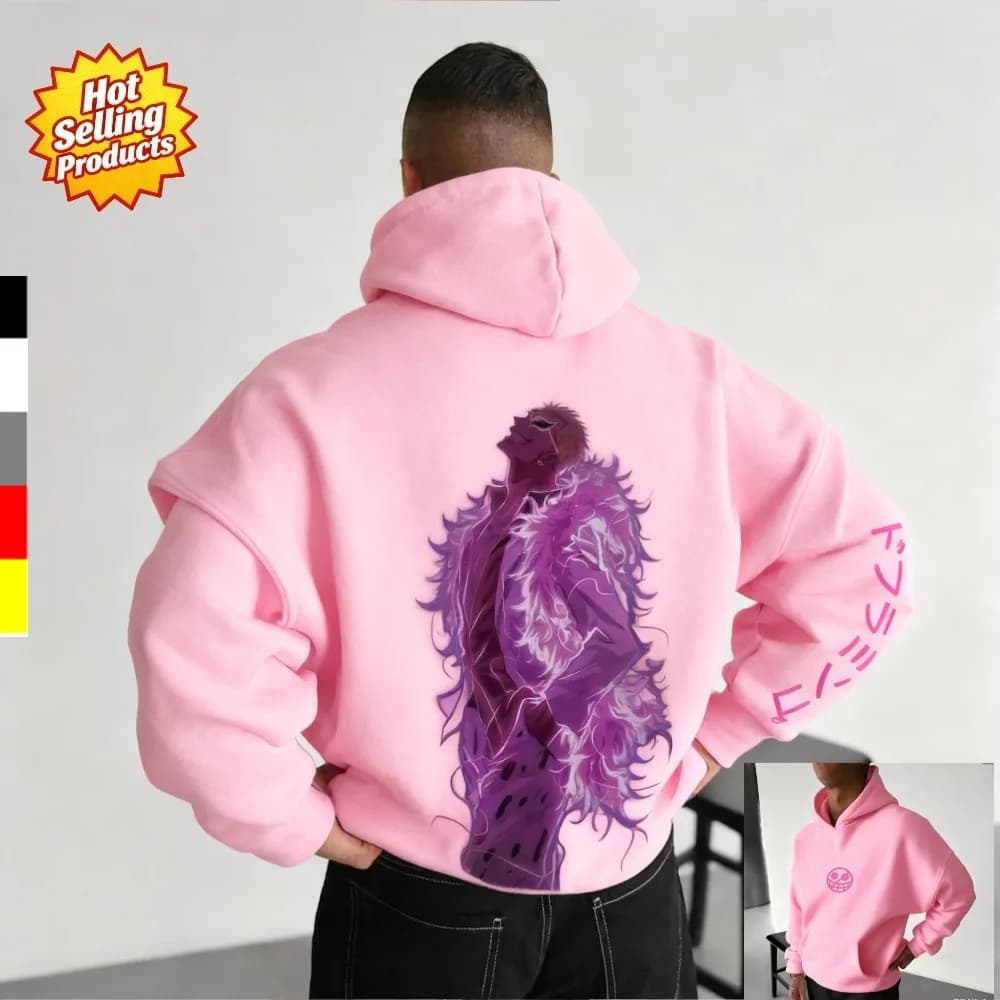 Felpa con cappuccio One Piece Donquixote Doflamingo Nuova felpa Uomo Donna Y2k Oversize Loose Fit Comfort Streetwear Unisex Autunno Inverno ​