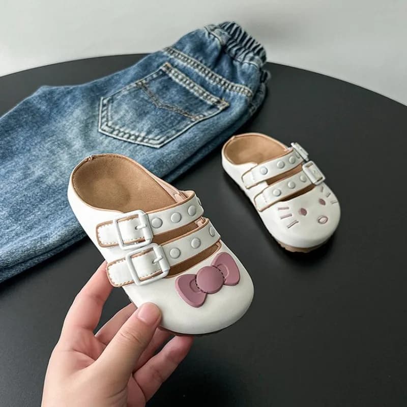 Sandali Casual Estivi Nuovi per Bambine con Fiocco e Fibbia, Ciabatte Comode e Fresche da Spiaggia per Esterni