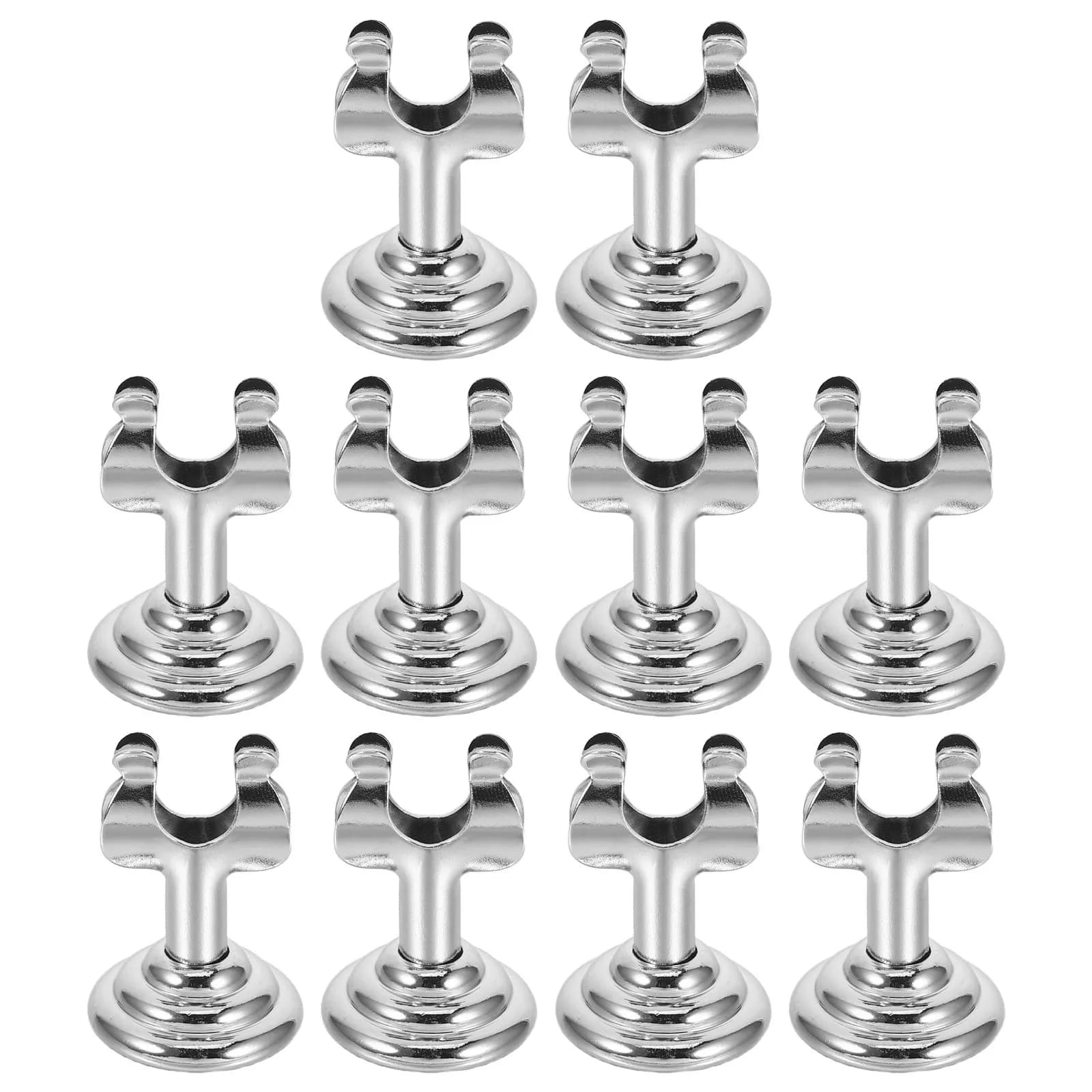 10 Pezzi Clip per Etichette in Metallo, Porta Cartellini Verticali in Acciaio Inossidabile per Scaffali di Negozi, Vetrine di Panetterie, Espositori di Supermercati, Cartellini Prezzi