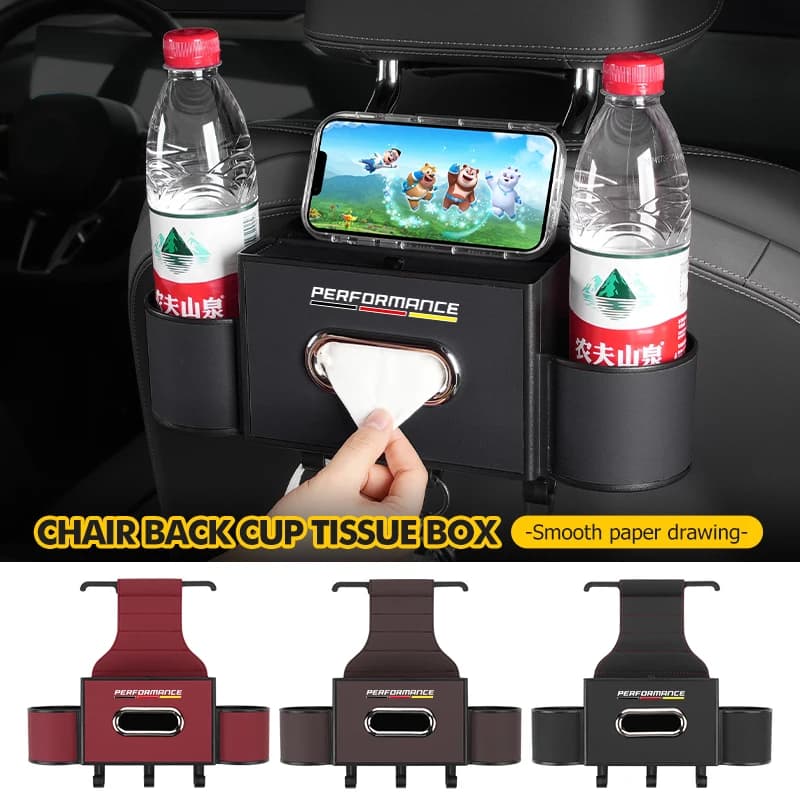 Car Seat Back Storage Pocket Tissue Box Phone Holder Organizer For BMW 1 2 3 5 7 Series X1 X2 X3 X4 X5 X6 G20 G30 G11 G12